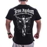 Mens Gyms Fitness Bodybuilding T-shirt Summer Casual Printed Cotton Short sleeve t shirt Male Workout Tees Tops Brand Clothing