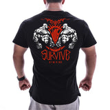 Mens Gyms Fitness Bodybuilding T-shirt Summer Casual Printed Cotton Short sleeve t shirt Male Workout Tees Tops Brand Clothing