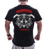 Men Gyms Fitness Bodybuilding T-shirt Summer Casual Printed Cotton Short sleeve Black Tee shirt Male Workout Tops Brand Apparel