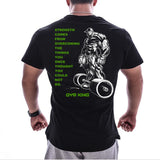 Men Gyms Fitness Bodybuilding T-shirt Summer Casual Printed Cotton Short sleeve Black Tee shirt Male Workout Tops Brand Apparel
