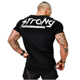 2018 New Mens cotton Short sleeve t-shirt Workout Fitness bodybuilding shirts Muscular male Brand Fashion casual Slim tee tops