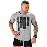 2018 New Mens cotton Short sleeve t-shirt Workout Fitness bodybuilding shirts Muscular male Brand Fashion casual Slim tee tops