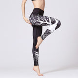 LI-FI Fitness Yoga Pants Women Leggings Floral Workout Sports Running Leggings Sexy Push Up Gym Training Wear Elastic Slim Pants