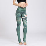 LI-FI Fitness Yoga Pants Women Leggings Floral Workout Sports Running Leggings Sexy Push Up Gym Training Wear Elastic Slim Pants