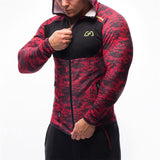 Men fitness bodybuilding Camouflage sweatshirt Hoodie Gyms workout Hooded zipper jacket male Joggers Sportswear Brand clothing