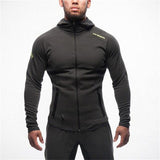 Men fitness bodybuilding Camouflage sweatshirt Hoodie Gyms workout Hooded zipper jacket male Joggers Sportswear Brand clothing