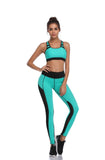 LI-FI Women Yoga Pants Mesh Patchwork Leggings Sports Vest Running Suits Comfortable Quick Dry Yoga Set Female Gym Wear