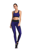 LI-FI Women Yoga Pants Mesh Patchwork Leggings Sports Vest Running Suits Comfortable Quick Dry Yoga Set Female Gym Wear
