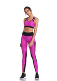LI-FI Women Yoga Pants Mesh Patchwork Leggings Sports Vest Running Suits Comfortable Quick Dry Yoga Set Female Gym Wear