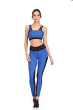 LI-FI Women Yoga Pants Mesh Patchwork Leggings Sports Vest Running Suits Comfortable Quick Dry Yoga Set Female Gym Wear
