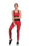 LI-FI Women Yoga Pants Mesh Patchwork Leggings Sports Vest Running Suits Comfortable Quick Dry Yoga Set Female Gym Wear