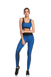LI-FI Women Yoga Pants Mesh Patchwork Leggings Sports Vest Running Suits Comfortable Quick Dry Yoga Set Female Gym Wear