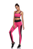 LI-FI Women Yoga Pants Mesh Patchwork Leggings Sports Vest Running Suits Comfortable Quick Dry Yoga Set Female Gym Wear