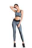LI-FI Women Yoga Pants Mesh Patchwork Leggings Sports Vest Running Suits Comfortable Quick Dry Yoga Set Female Gym Wear
