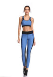 LI-FI Women Yoga Pants Mesh Patchwork Leggings Sports Vest Running Suits Comfortable Quick Dry Yoga Set Female Gym Wear