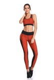 LI-FI Women Yoga Pants Mesh Patchwork Leggings Sports Vest Running Suits Comfortable Quick Dry Yoga Set Female Gym Wear