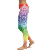 LI-FI Mandala Fitness Yoga Pants Women Sports Leggings Workout Hot Running Leggings Sexy Push Up Gym Wear Elastic Slim Pants