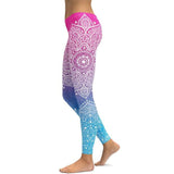 LI-FI Mandala Fitness Yoga Pants Women Sports Leggings Workout Hot Running Leggings Sexy Push Up Gym Wear Elastic Slim Pants