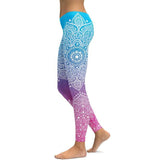 LI-FI Mandala Fitness Yoga Pants Women Sports Leggings Workout Hot Running Leggings Sexy Push Up Gym Wear Elastic Slim Pants