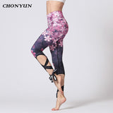 Women Ballerina Yoga Pants bandage Cropped leggings Sports dance Tight Leggings fitness Cross Pants Running Tights woman