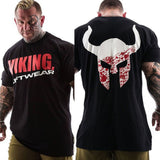 Men Casual Fashion Black Printed T-shirt Gyms Fitness Bodybuilding Cotton t shirt 2019 New Male Tee Tops Workout Brand Clothing