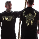 Men Casual Fashion Black Printed T-shirt Gyms Fitness Bodybuilding Cotton t shirt 2019 New Male Tee Tops Workout Brand Clothing