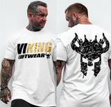 Men Casual Fashion Black Printed T-shirt Gyms Fitness Bodybuilding Cotton t shirt 2019 New Male Tee Tops Workout Brand Clothing