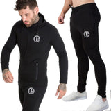 2019 Spring New Men Hoodie Pants Sets Sweatshirt Sweatpants Male Gyms Fitness Tops Trousers Joggers Sportswear Brand Tracksuits
