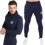 2019 Spring New Men Hoodie Pants Sets Sweatshirt Sweatpants Male Gyms Fitness Tops Trousers Joggers Sportswear Brand Tracksuits