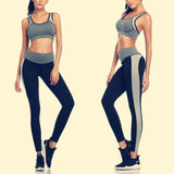 LI-FI Sports Yoga Set Women Fitness Gym Wear Halter Vest Workout Running Wear Elastic Quick Dry Print Reathable Yoga Suit