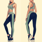LI-FI Sports Yoga Set Women Fitness Gym Wear Halter Vest Workout Running Wear Elastic Quick Dry Print Reathable Yoga Suit