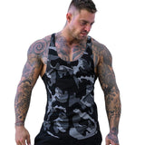 Men Bodybuilding Tank Top Camouflage sleeveless Shirt Boy Gyms Fitness Workout Singlet Sling Vest Summer Crossfit Brand clothing
