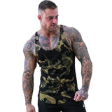 Men Bodybuilding Tank Top Camouflage sleeveless Shirt Boy Gyms Fitness Workout Singlet Sling Vest Summer Crossfit Brand clothing