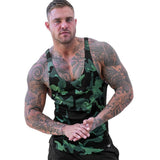 Men Bodybuilding Tank Top Camouflage sleeveless Shirt Boy Gyms Fitness Workout Singlet Sling Vest Summer Crossfit Brand clothing